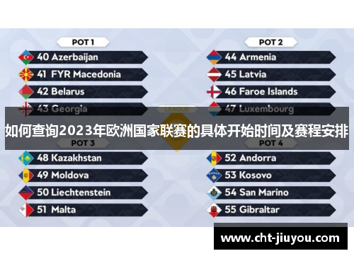 如何查询2023年欧洲国家联赛的具体开始时间及赛程安排